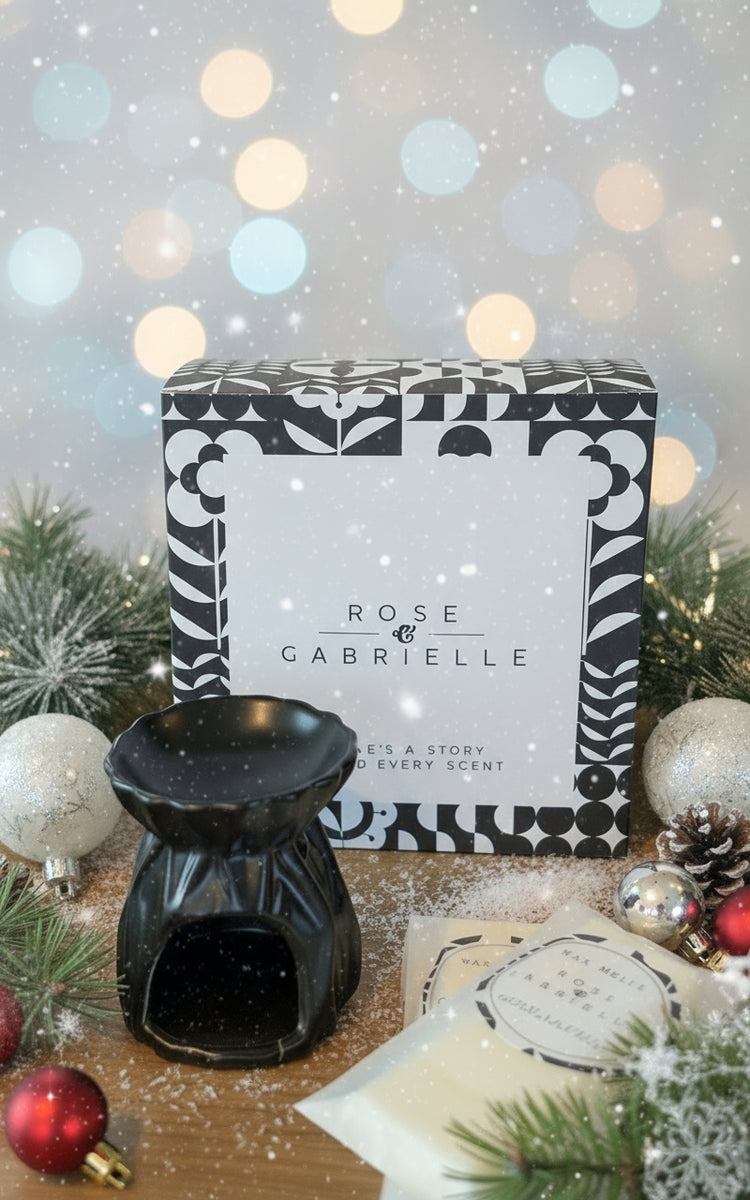 Wax Burner black Gift set